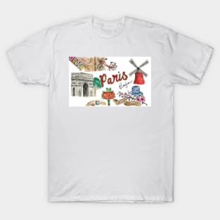 Paris illustrations T-Shirt